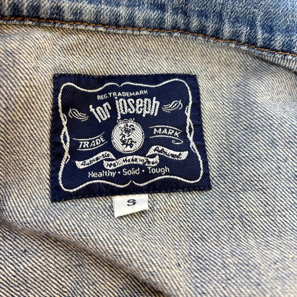 Vintage For Joseph Peplum Denim Jacket Women's Extra Small/Small 100% Cotton USA - Picture 4 of 6